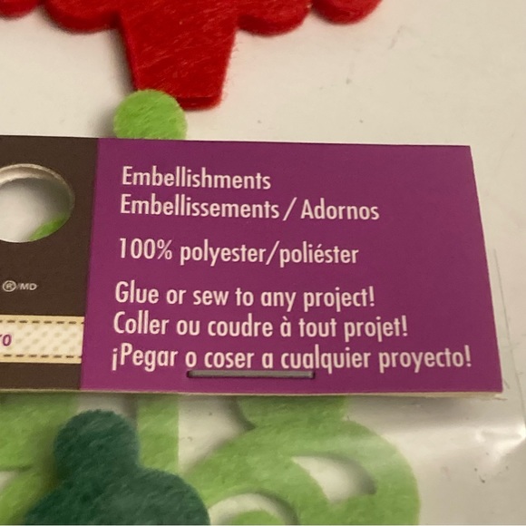Dimensions Red Green Christmas Tree Scrapbook Card Making Embellishments 60ct - Picture 7 of 14
